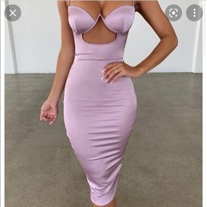oh polly purple satin underwire midi dress NEW WITH TAGS NEVER WORN size 0!!!